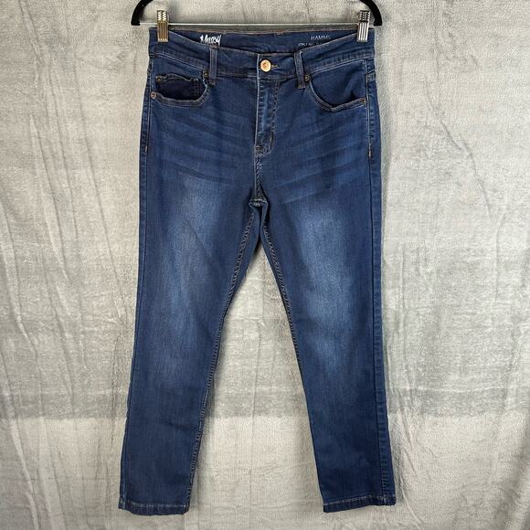 Mugsy Jeans Men 31X30 Blue Dark Wash Hamms Straight Whisker Stretch FLX3HM Denim - Picture 1 of 14